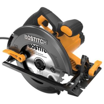 The 7 1/4-inch circular saw (BTE300K) has a 15-amp motor that delivers 5,600 RPM. It has a 10-foot cord weighs 9.5 pounds. The maximum bevel is 55 degrees and maximum depth-of-cut 2 3/8 inches at 90 degrees and 1 13/16 inches at 45 degrees. To put these capacities in perspective – they’re less than those of most DeWalt corded saws. But the price is lower too. The saw comes in a kit box with a blade, rip fence, and wrench. MSRP: $90