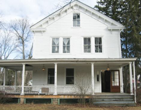 The exterior of the 150-year-old timber-frame building was in reasonable condition.