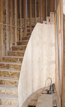 The next step was attaching 1/4-inch plywood to the inside wall.