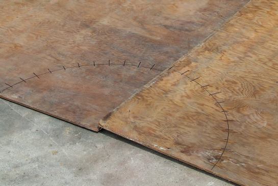 Then I transferred the marks to the full-scale layout.