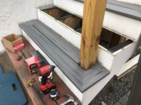 I also add flashing tape to the open grain of the pressure-treated stringer.