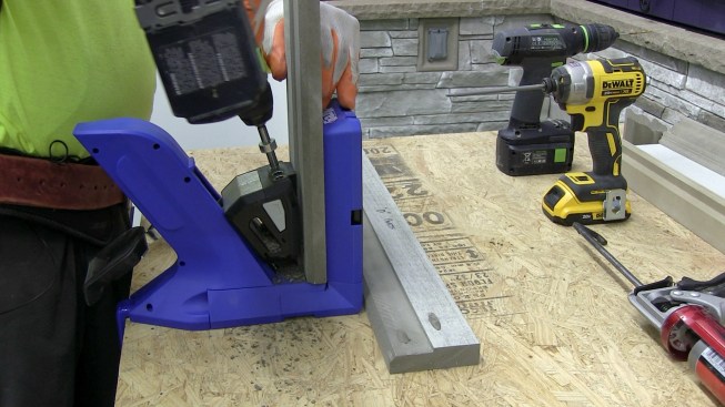 The author typically preassembles window trim using a Kreg jig.