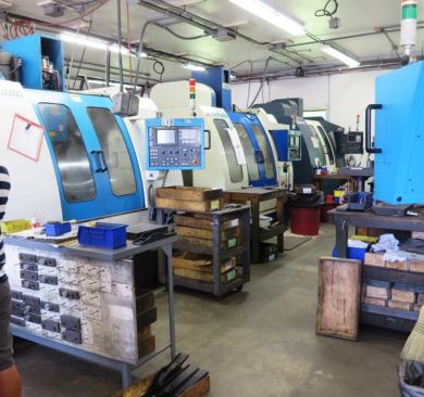 These CNC machines are used to machine tools and make parts.