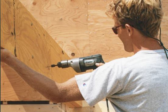 Drill-point hex-head SDS screws from Simpson eliminate nail frustrations and provide a strong, warp-resisting connection.