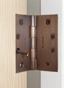Misaligned screws can cause a hinge to bind.