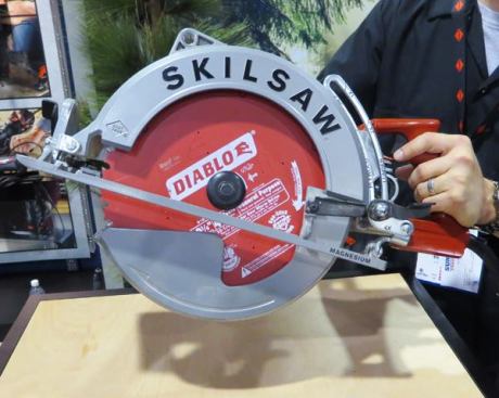 Skil recently created a separate brand, Skilsaw, for its pro-grade tools and announced a pair of new sidewinders (more on them later). The big reveal for the STAFDA show was a new 10 1/4-inch wormdrive capable of cutting 4-by material in a single. The company refers to it as “Sawsquatch”. For a complete description of this tool, including pricing and specs see 
Skilsaw Sawsquatch Wormdrive.