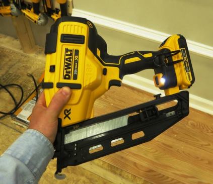 You may remember the 
20V MAX framing gun that was announced with such fanfare a couple of years back—well here’s a similar model that drives 16 GA angled finish nails. It’s the DCN660, a brushless cordless nailer schedule for release in October 2015. The tool is made in Germany and will go for $399 in a one-battery kit. It will also be sold bare.