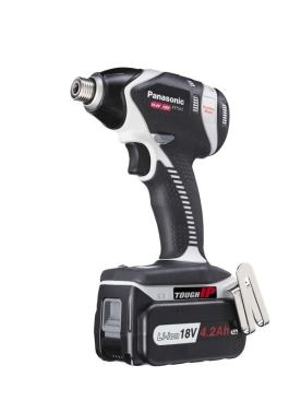 Panasonic Dual Voltage Cordless Tools and 4.2-Ah batteries. Panasonic has long been known for battery technology – and why not, it’s one of a handful of companies that produces battery cells and the only one that also makes tools. Panasonic’s latest offering is a line of dual-voltage cordless power tools, which contain electronics that allow them to be powered by 14.4- and 18-volt batteries. This makes it possible for Panasonic owners to use older lithium-ion batteries with new tools without having to worry about voltage and to match the capacity of the battery to the runtime required for the job. The company is also introducing upgraded batteries, which will be the first 4.2 Ah 14.4- and 18-volt packs to be sold in the US. The new batteries will be backwards compatible with older tools of the same voltage. Panasonic will roll the new tools and batteries out in 2013; there will be a drill/driver, impact driver, impact wrench, and recip saw – though other tools could be added.
