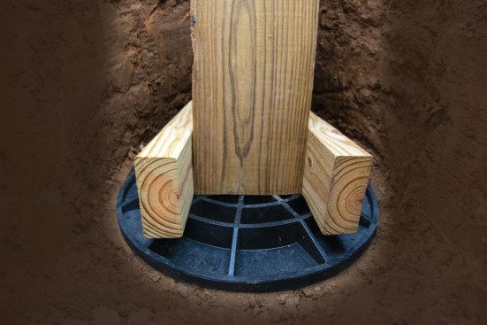 Pro Tip: Metal or wood cleats can be added to posts to provide uplift resistance.