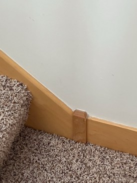 Using a plinth block to make this transition is clunky.