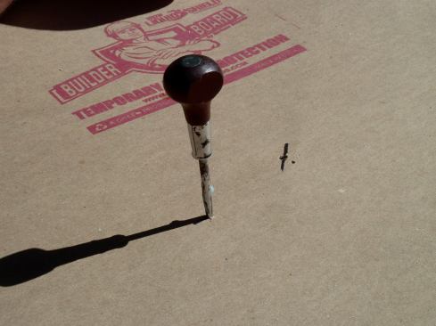 An awl was used to pierce holes in the template along the plates. Later, a line drawn to connect the holes, or dots, would represent the outline of the plates.