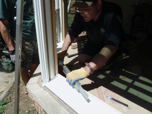 The windows were set level and plumb to the openings and to each other.