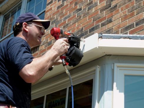 The bay was trimmed with cellular PVC stock.