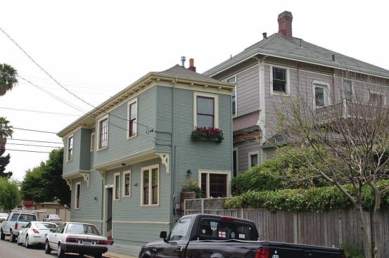 When the city of Alameda, Calif., took a strip of his property to widen the street, the builder of this spite house struck back at a neighbor who favored the wider street by erecting a 10x50-foot two-story home on the remaining scrap of land.