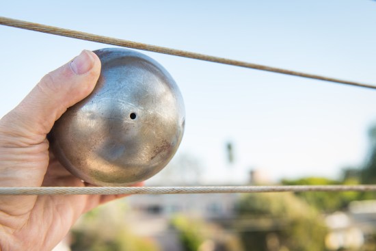 It failed the 4-inch sphere test even when properly tensioned because they were installed 4 inches o.c.