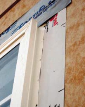 Why “splines” don’t work. Applying jamb flashing before the window is installed meets the requirements of “Method B” of the ASTM window and door installation standard, but in my opinion it’s not the best way to flash a window. You can still end up with small gaps between the nail fin and the flashing as in this instance, which allow water to penetrate.