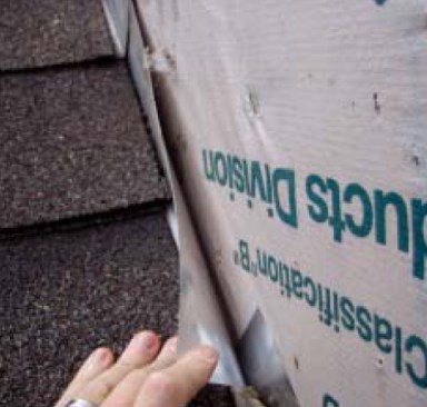 Reverse-shingled step flashing. Each piece of step flashing shown in these two cases is applied over the one below it, which is correct. But they are all applied over the housewrap. Best practice calls for installing the step flashing over the wall sheathing, followed by a piece of flexible peel-and-stick flashing over this, so that the sheathing itself functions as a tertiary moisture barrier.