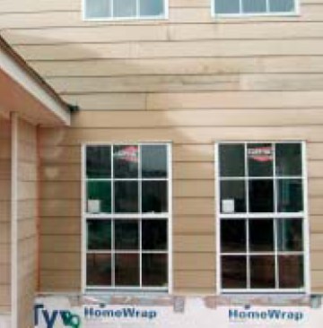 The concentrated water flowing off a sloped roof can soak side walls, concentrating the moisture load right at vulnerable window headers (not a great design).