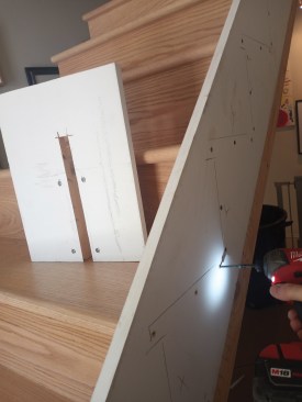 The pants jig the author created allowed him to trace out where the fasteners could be placed.