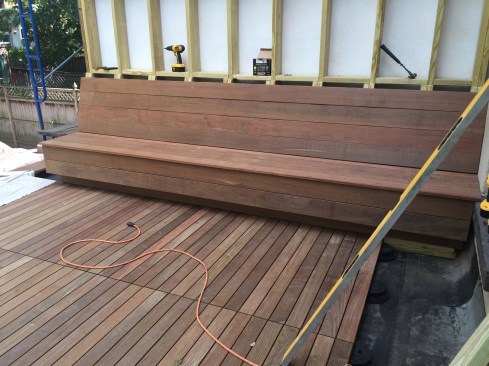 The bench was finished with 1x6 ipe.