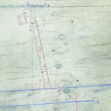 The author drew full-scale drawings of the trim panels on each window stool.