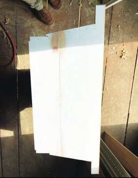 This determined the dimensions of the overhanging horns of the stool.