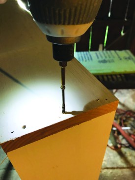 The trim pieces were assembled using glue, trim screws, ...