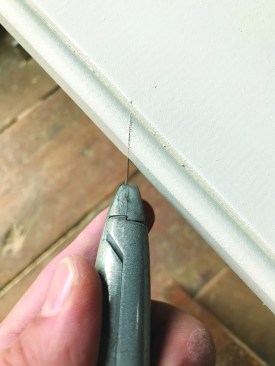 Window casings were jack-mitered ...