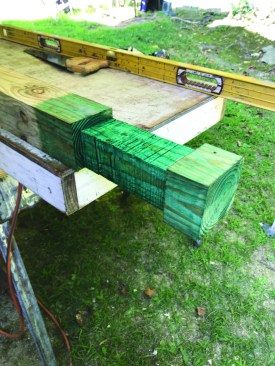 When modifying PT deck framing, follow cutting, notching, and drilling guidelines to avoid weakening the framing.