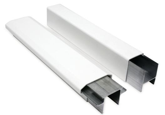 Vinyl rails are typically reinforced with internal aluminum channel, allowing spans of up to 12 feet.