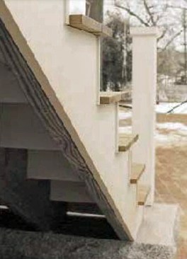 The builder of these decks stairs embraced the fact that the wood would move.
