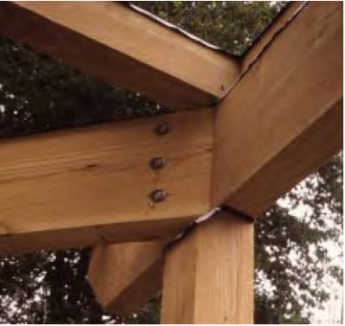 To keep this deck — which is framed with untreated lumber — from rotting, the author coated it with a borate preservative and covered the upper surfaces with torch-down roofing membrane.