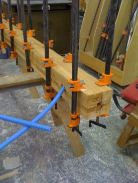 Then he glued the posts back together.