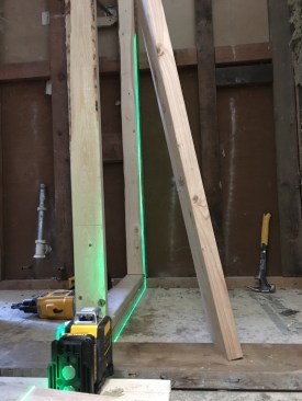Shower wet-wall layout