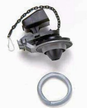 This flapper replacement kit comes with a putty ring for cushioning jagged edges in the outlet of the toilet tank, ensuring a good seal.