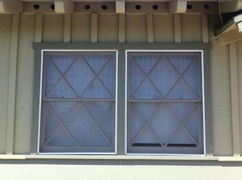 In its most pared-down form, a dovecote may consist of a few decorative holes bored into finish blocking between rafter ends.