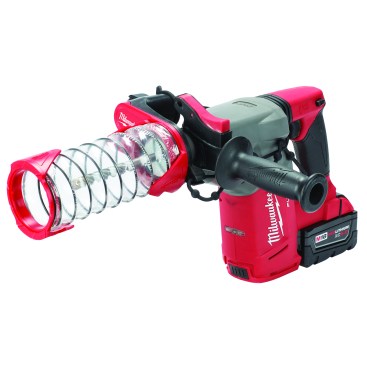 Several other tool manufacturers offer inexpensive shrouds designed to contain silica dust. When you’re drilling overhead, this shroud from Milwaukee can be emptied and reused, or the tool can be hooked up to a dust extractor.