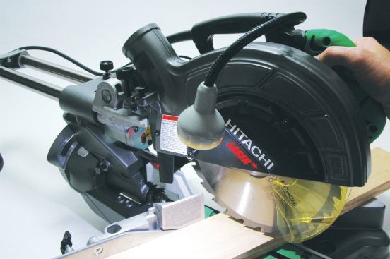 Hitachi’s laser line works well enough, but its bright, adjustable light is the real shining star. It’s even bright enough to help illuminate the cut line in daylight.