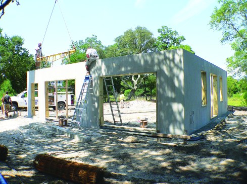 The joints between the panels are sealed with an industrial-grade urethane-based sealant.