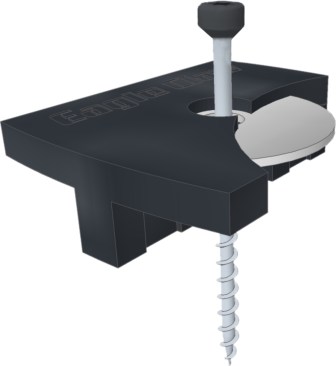 The Eagle Claw decking clip is made from glass-filled nylon and has a stainless steel core for added strength.