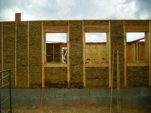 This is what the outside face of the double wall looks like after formwork is stripped.