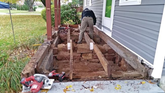 Old joists and ledgers are rarely structurally adequate or flashed properly, and must be removed and replaced. 