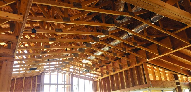 The home’s HVAC duct system delivers conditioned fresh air to every room in the house. A centrally located return pulls stale air from the living space and exhausts it to the outdoors.