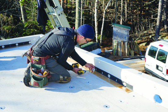 Then it is screwed to the side of the parapet.