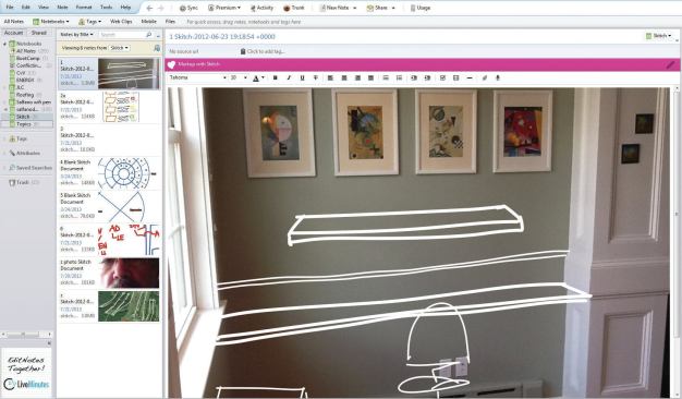 One example is Skitch (now owned by Evernote), which enables editing and markup of photos on mobile devices.