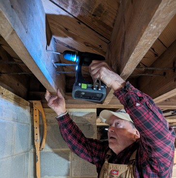 Measuring just over 6 inches long, Festool’s CXS 18 fits easily between joists and has the power to drive large-diameter structural screws.