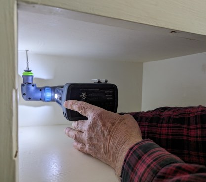 The drill has an adjustable LED work light, handy when you’re working in dimly lit spaces.