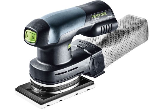 Festool RTSC 400 is available in three configurations: 
	- RTSC 400-Basic ($260) includes: StickFix Soft Sander Backing Pad, protector, dust bag, a SYSTAINER SYS 2 T-LOC 
	- RTSC 400-Plus ($465) includes:  StickFix Soft Sander Backing Pad, protector, dust bag, 2x BP 18 Li 3.1 ERGO battery pack, rapid charger TCL 6, a SYSTAINER SYS 2 T-LOC
	- RTSC 400-Kit ($600) includes: StickFix Soft Sander Backing Pad, protector, dust bag, 2x BP 18 Li 3.1 ERGO battery pack, rapid charger TCL 6, ACA 18 V ERGO Power Adapter, SYSTAINER SYS-Combi 2