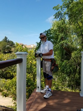 The author used a laser distance measurer to determine guardrail lengths.