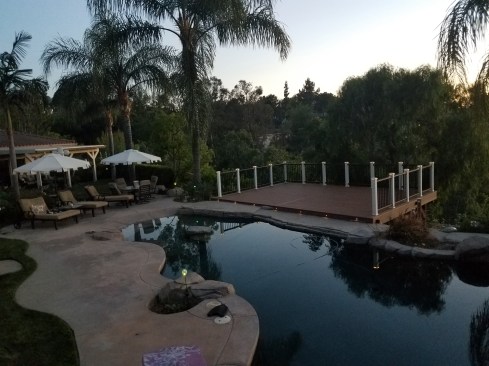 The view deck is a beautiful extension of the home’s small outdoor living area.